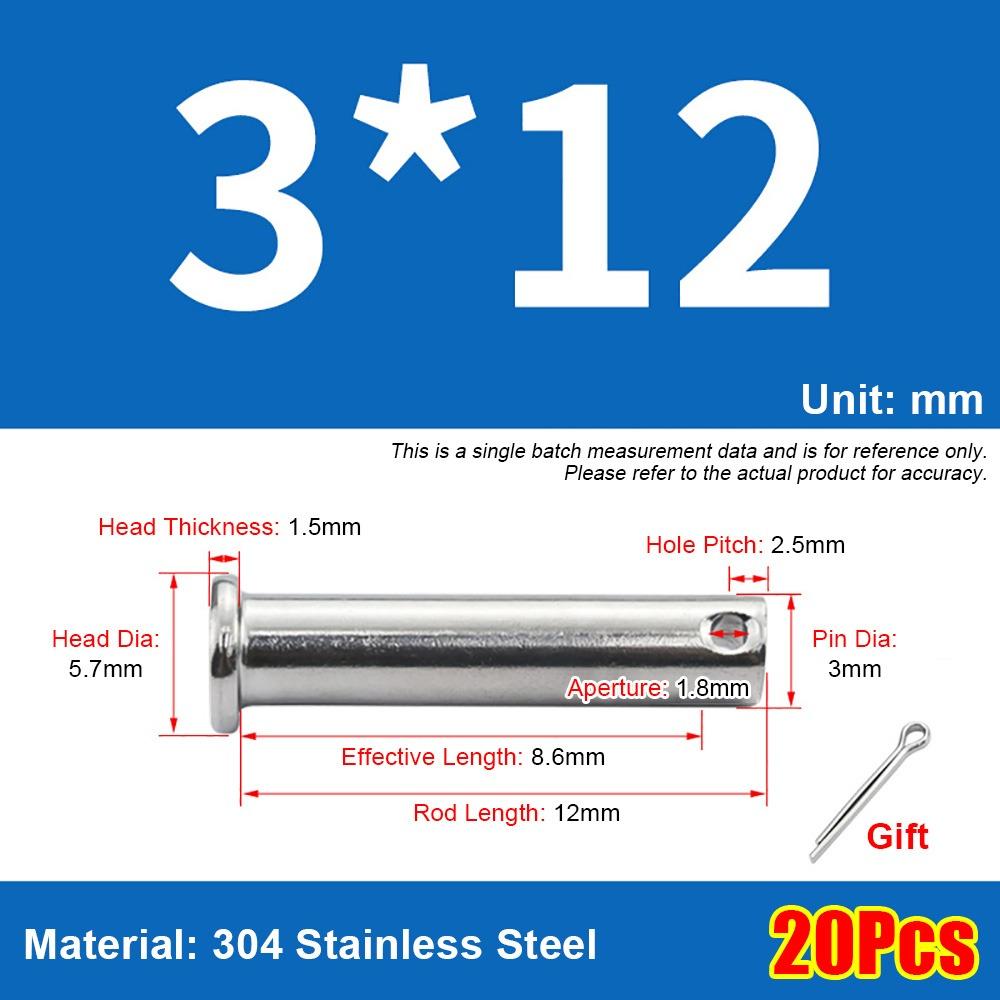 1Set M3 Positioning Pin Cylindrical Plug Pin Set New Pin Shaft Cotter