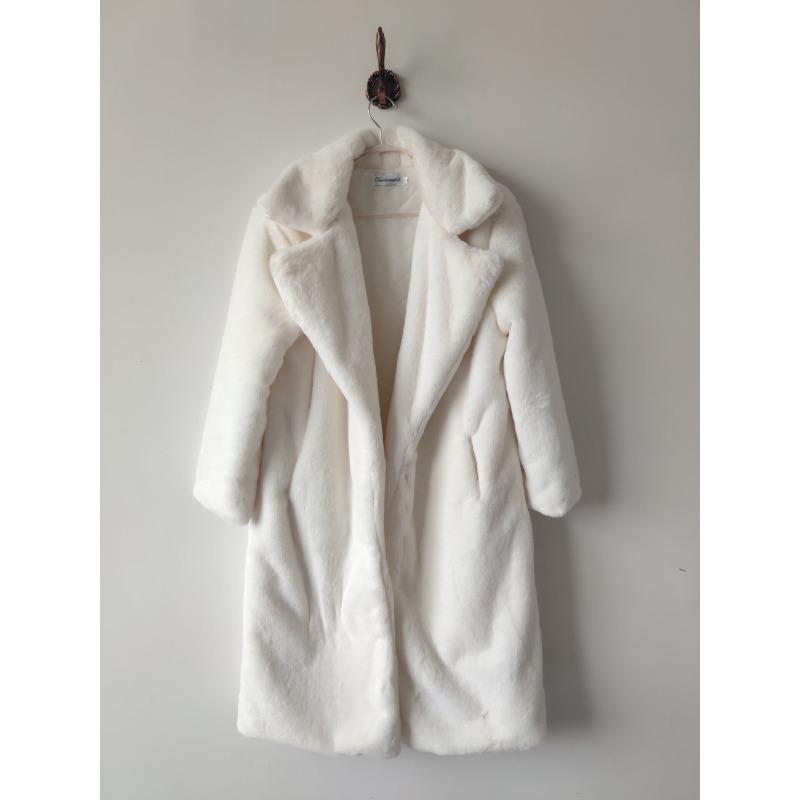 Fur jacket extended large size women's imitation rabbit fur coat warm winter fur coat
