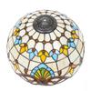 16-Inch Vintage Colored Glass Lampshade, Baroque Style, for Table Lamps, Chandeliers, Floor Lamps, Replacement Shade Only