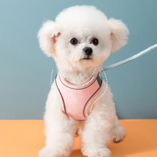 Pet Vest Harness with Leash Breathable Adjustable Reflective No Pull Escape-proof Small Dog Puppy Cat Chest Harness Pet Supplies