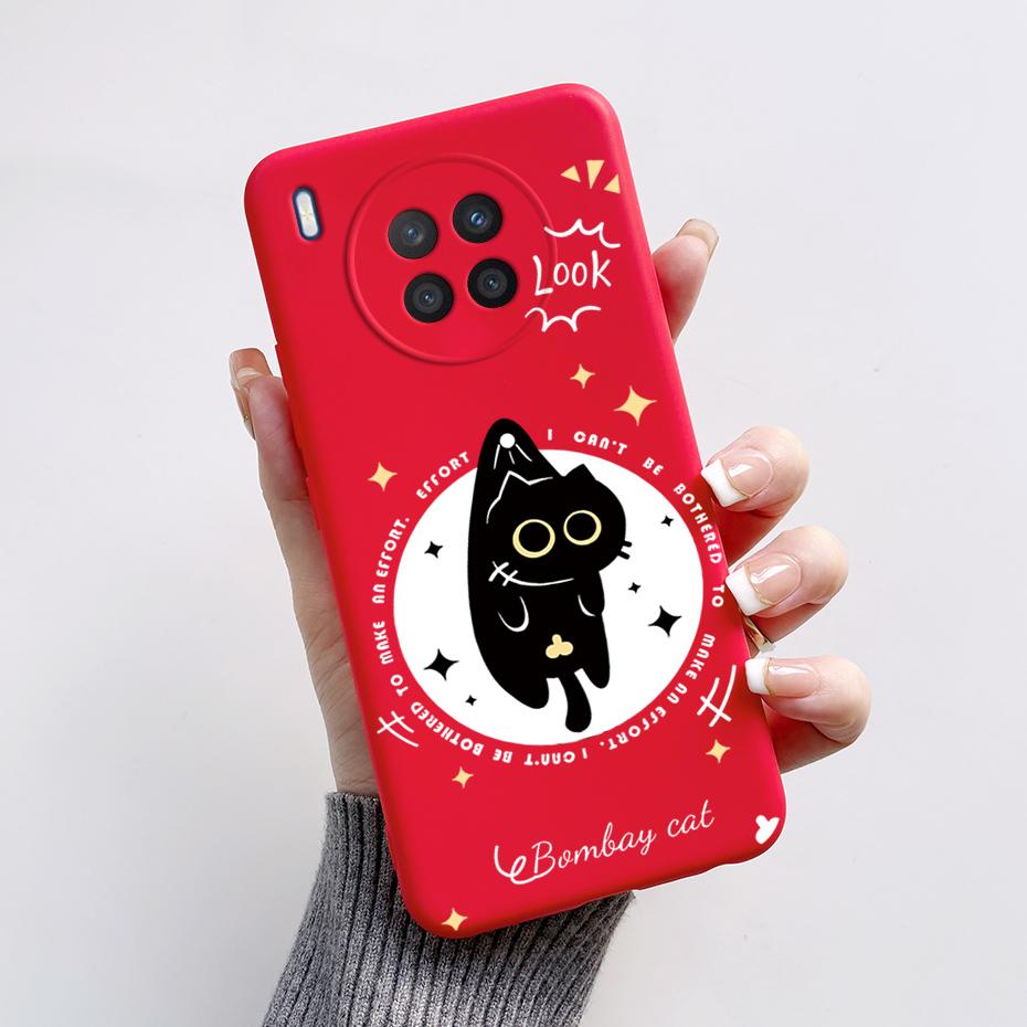 Case For Honor 50 Lite Cover on Huawei Nova 8i Phone Case Cute Rabbit Panda Painted Soft Back Cover For Honor50 Lite Nova8i Capa