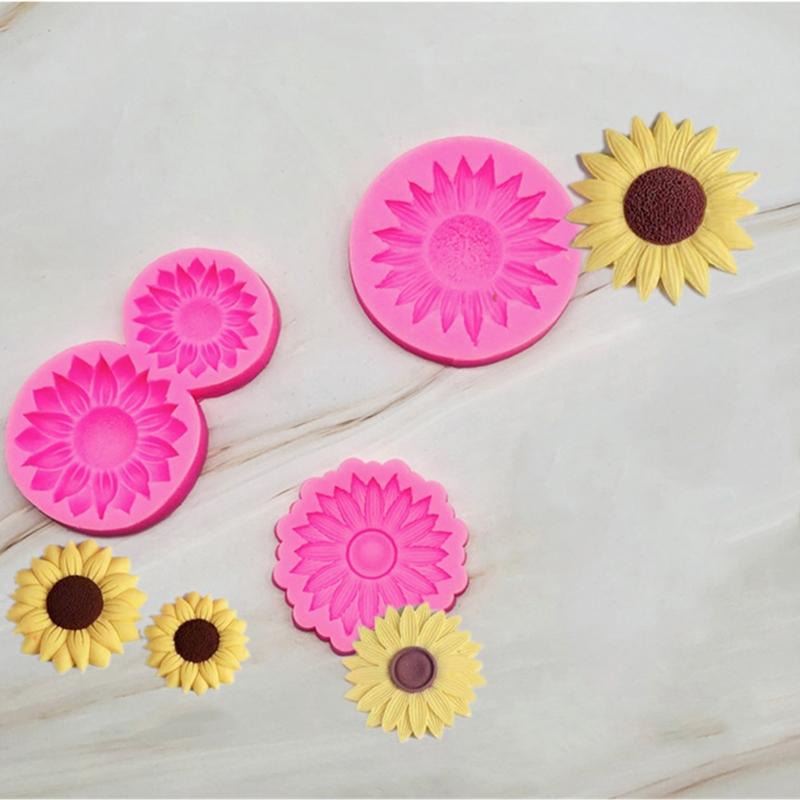 Sunflower Shape Flower Craft Silicone Mold Epoxy Car Air Outlet Mold Resin Casting Pendant Mold Suitable for Diy Crafts