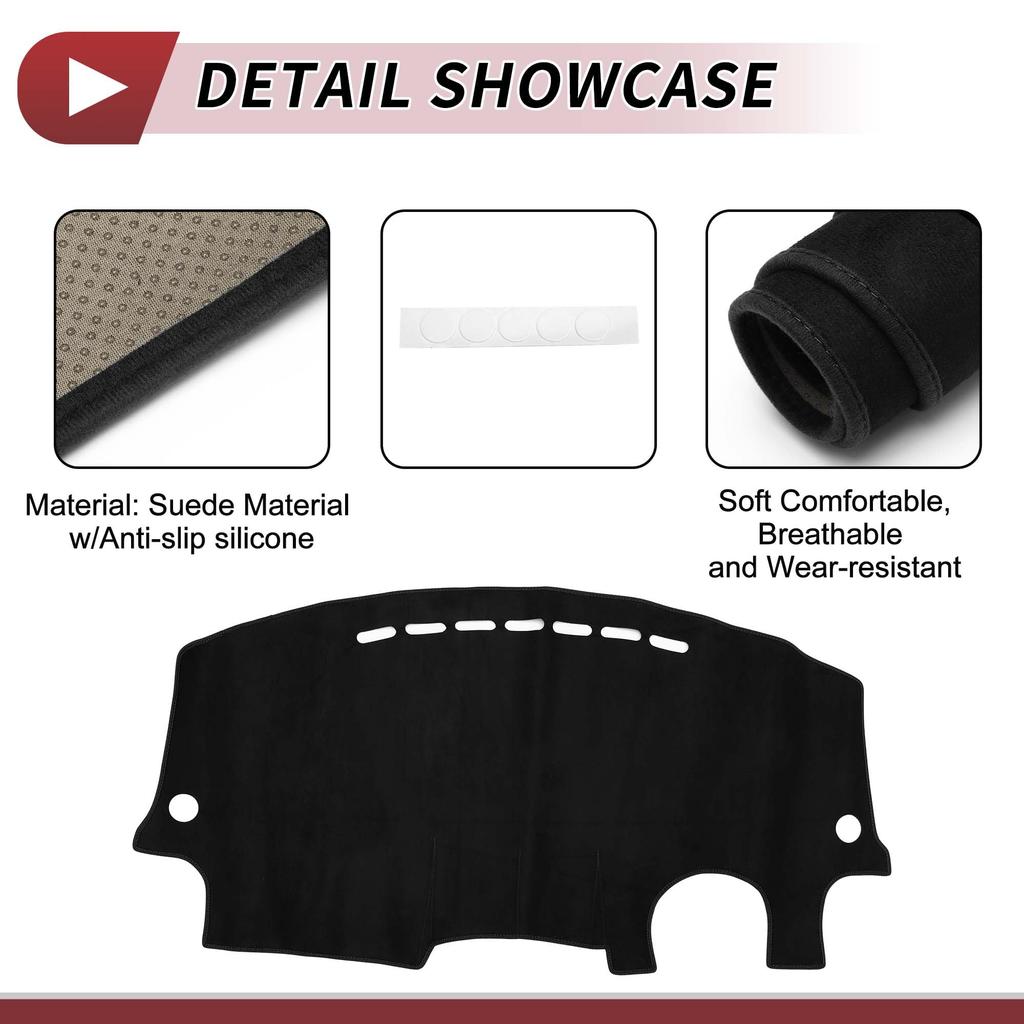 HEROFFIX VW Compatible with Volkswagen Beetle Dashboard Interior Dashboard Sun Black Custom Parts Accessories (2003-2011) Mat, Cover, Protection,