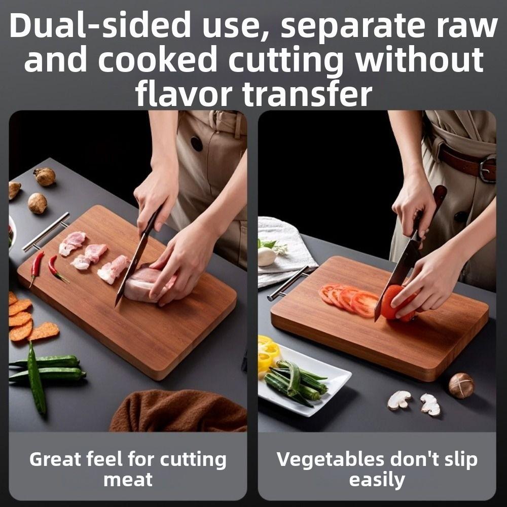 Stainless Steel Hangers Wood Cutting Board Antibacterial Board  Cooked Food Preparation