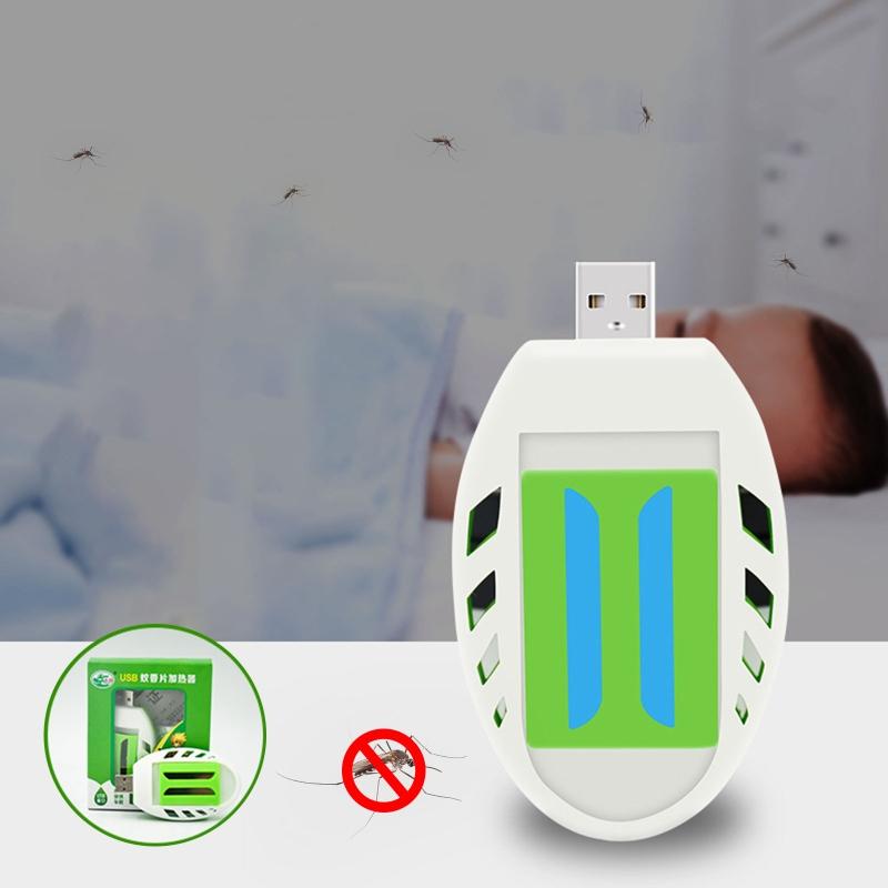 Portable Insect USB Electric Mosquitoes Repeller Plastic Incenses Heater Control Sleep Home