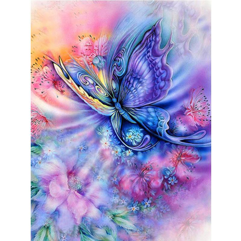 

5D DIY Алмазная картина Фэнтези Мультфильм Бабочка Алмазная вышивка Набор для вышивки крестом Полный горный хрусталь Мозаика Домашний декор Square 20x30cm