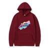 Unisex 'I Am Kenough' Rainbow Print Loose Hooded Sweatshirt - Black