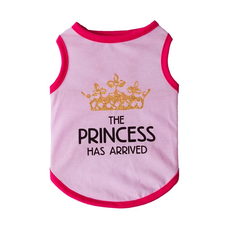 Summer Cotton Sphynx Cat T Shirt Vest for Small Cats Gotas Princess Print Pet Dog Clothes Garfield Kedi Shirts mascotas Clothing