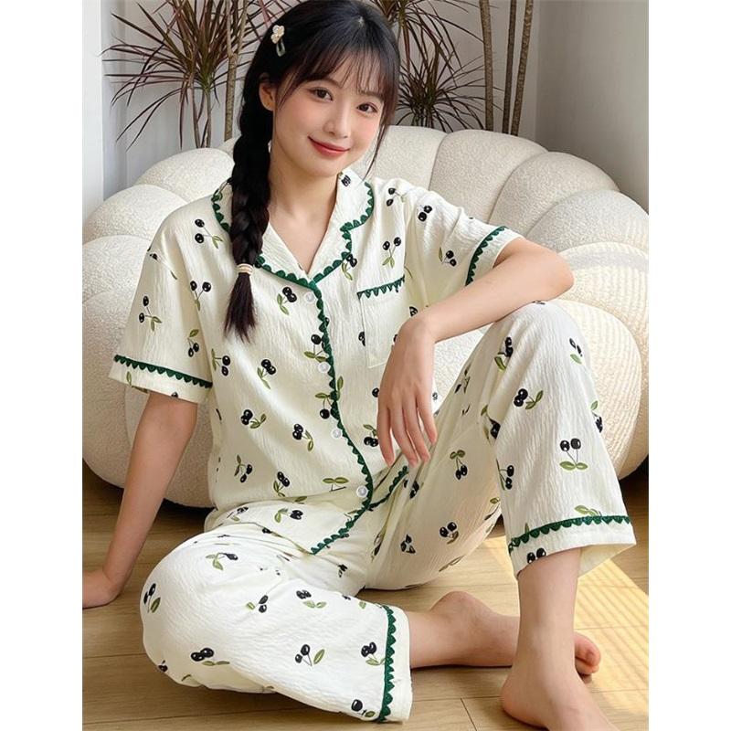Women's Pajamas Set Pajamas 2-piece Set Airy Soft Casual Printed Pajamas