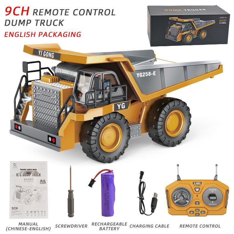 1:24 Alloy Remote Control Excavator & Bulldozer Toy Truck for Kids