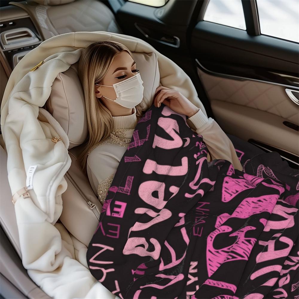 Personalized Name Blanket - Customizable for Female or Male Names - Perfect for Birthday Gifts - Soft and Comfortable - Suitable