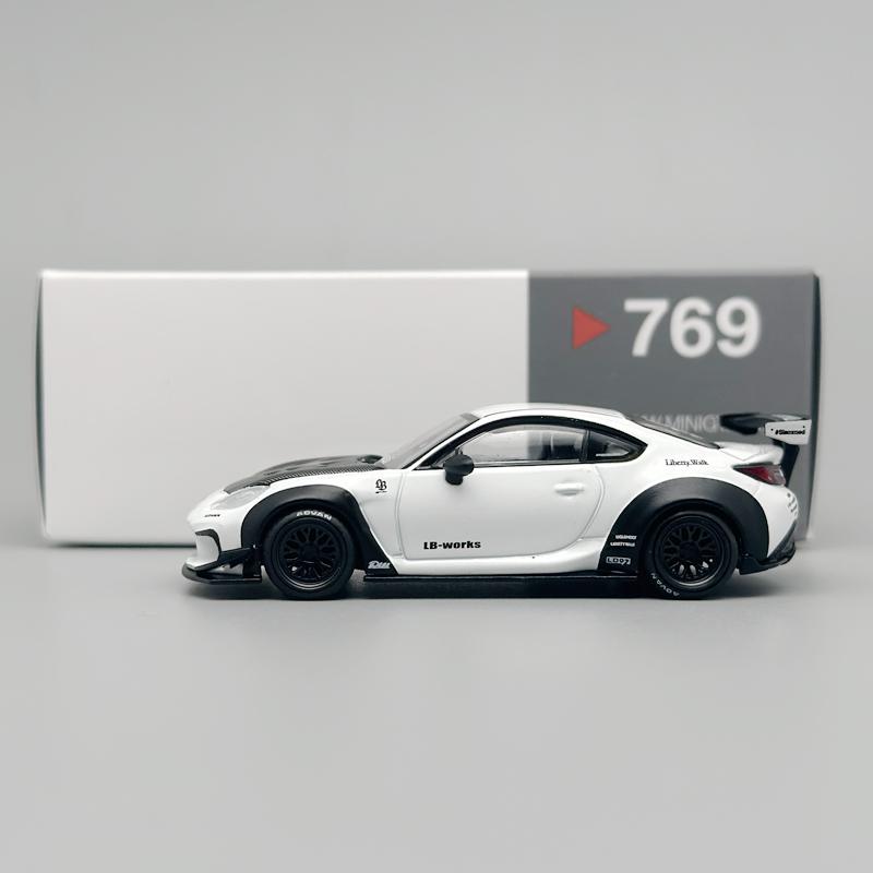 ADF1 MINIGT 1:64 Toyota GR86 LBNation White Alloy Car Model 769