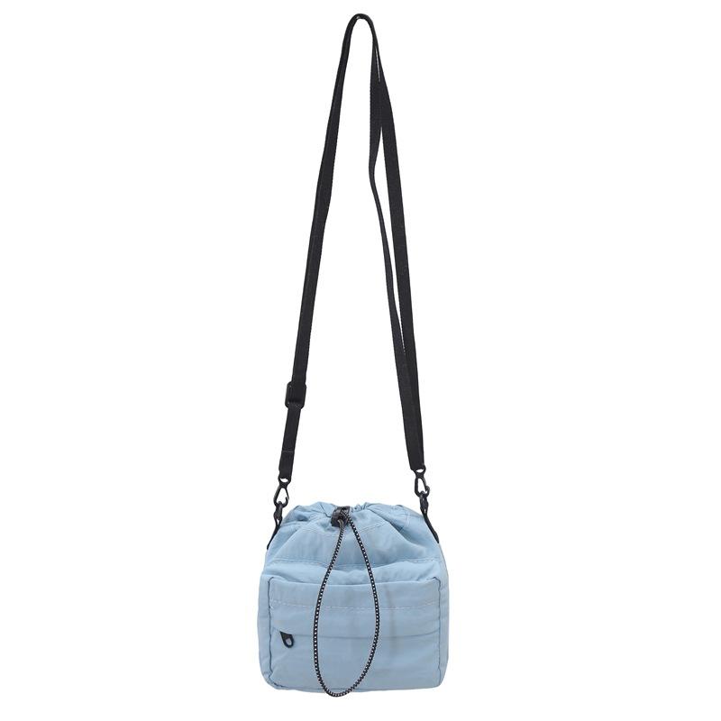 Original versatile mobile phone bag dopamine color scheme pleated drawstring bag fashionable and lightweight shoulder messenger bag