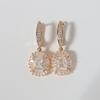 1 Pair Luxury Square Dangle Earrings for Women Zirconia Earring Jewelry Wedding Party Accessories