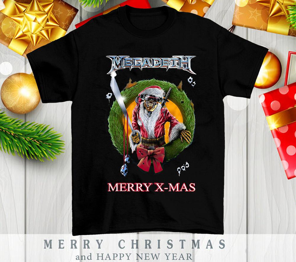 Santa Megadeth Merry Xmas Black All Size Gift For Christmas Shirt VC1403 Unisex T-Shirt XXXL