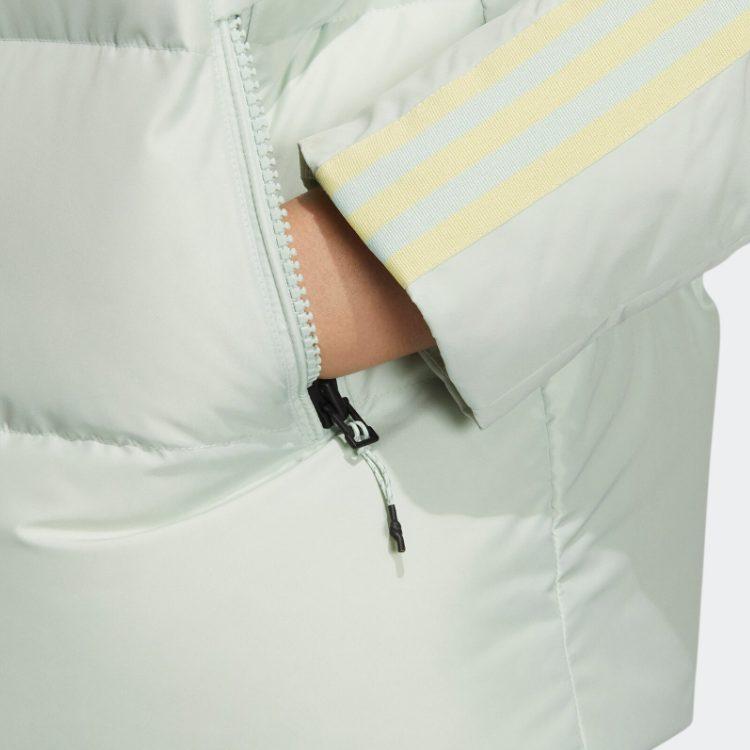 adidas 3 Stripes Down Jacket Women's Linen Green HN2084