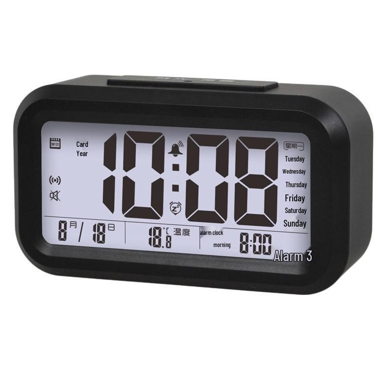 Smart Voice Luminous Alarm Clock - Creative Student Bedroom Bedside, Three Alarms, Hot Selling