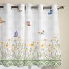 Vintage Pattern Daisy Butterfly Window Curtains for Living Room Luxury Bedroom Curtain Kitchen Blinds Drapes Curtains
