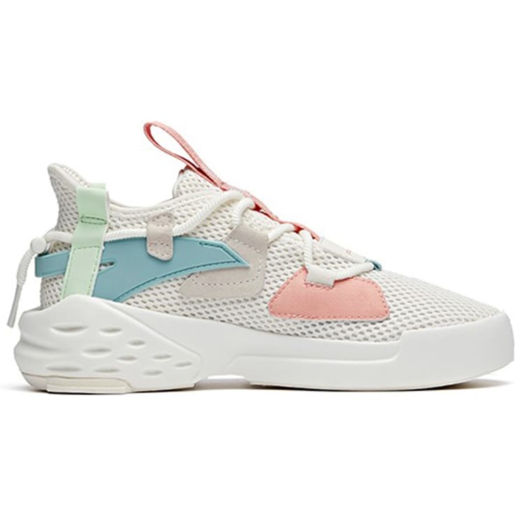 Anta Bastard 6 Slip Resistant Cushioning Abrasion Resistant Low Top Skateboard Shoes Women's White Pink 122028086-2