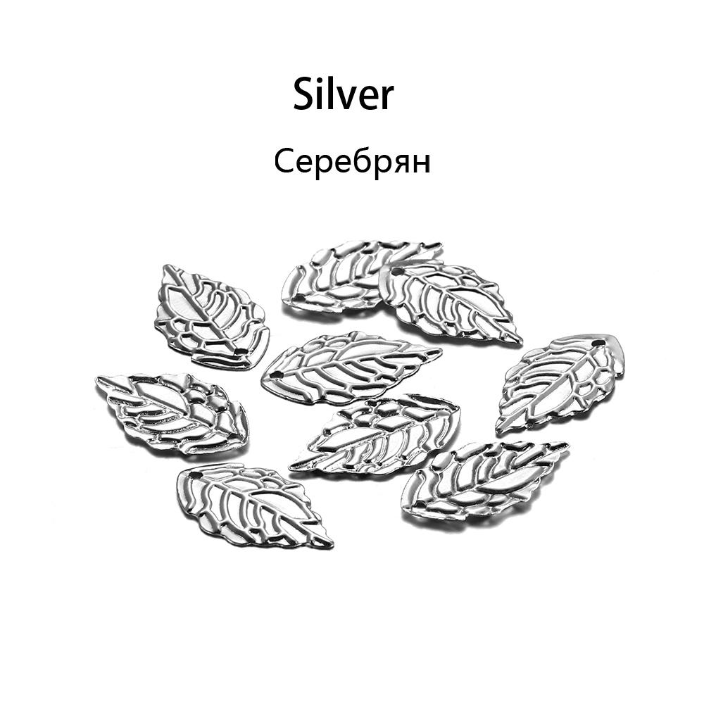 

100Pcs/Lot 10*18mm Goldcolor Metal Charms Leaf Shape Earrings Pendants DIY For Jewelry Making Findings Supplies Accessories