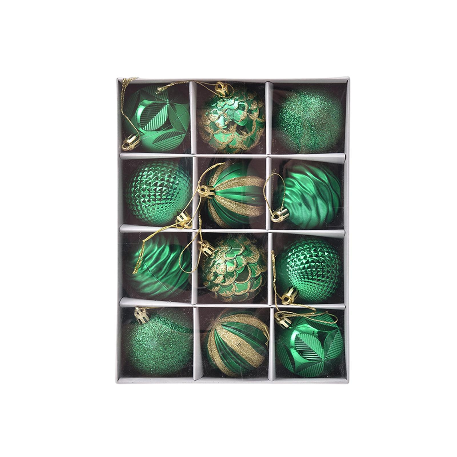 6 см/12 шт. Блестящие елочные шары, Разноцветные елочные шары, Елочные украшения, Доступны разные цвета One Size