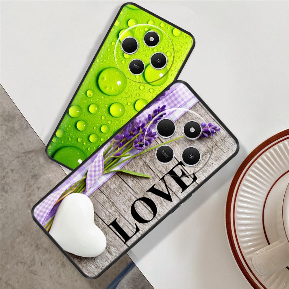 Luxury Painted Case For Redmi 14R 5G Soft Black Silicone Bumper Back Cover for Xiaomi Redmi 14R 14C Cases Funda Shockproof Shell