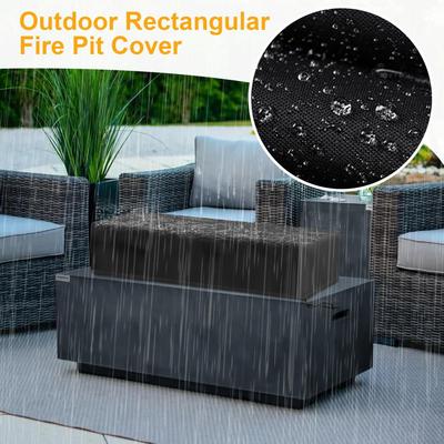 Fire Pit Cover Square Heavy Duty Fire Pit Table Cover With Drawstring Protector Dustproof For All Weather Farm Camping Outside