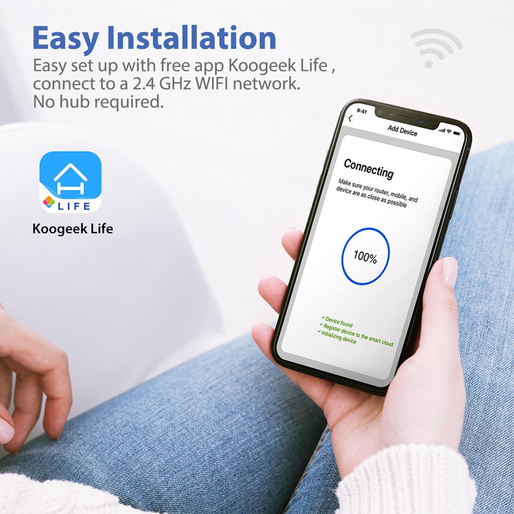 Koogeek Smart WiFi Socket US Plug Koogeek Life APP Remote Control from Anywhere Timing Function Voice Control Compatible with     Celsius  Home AC