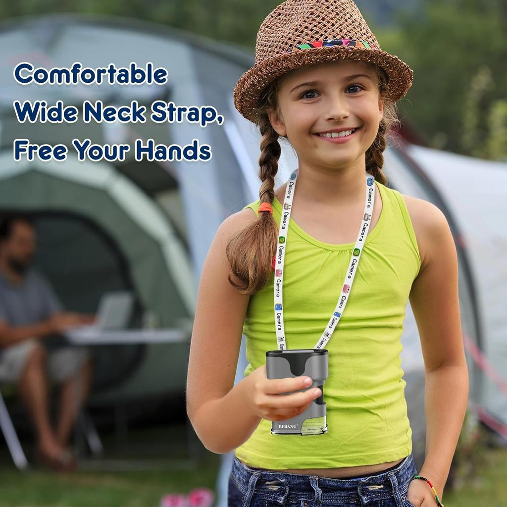 1000X Handheld Microscope for Kids 4K 2.0" Screen Rechargeable Mini Pocket Digital Microscopes w/Slides Kit Portable Edu Gift Age 4-6 8-12 Children