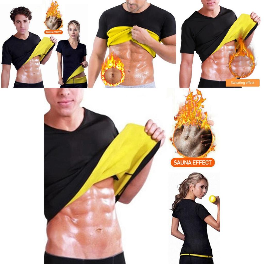 Mens Premium Neoprene Sauna Tshirt For Body Shaping Waist Reduction And Enhanced Comfort