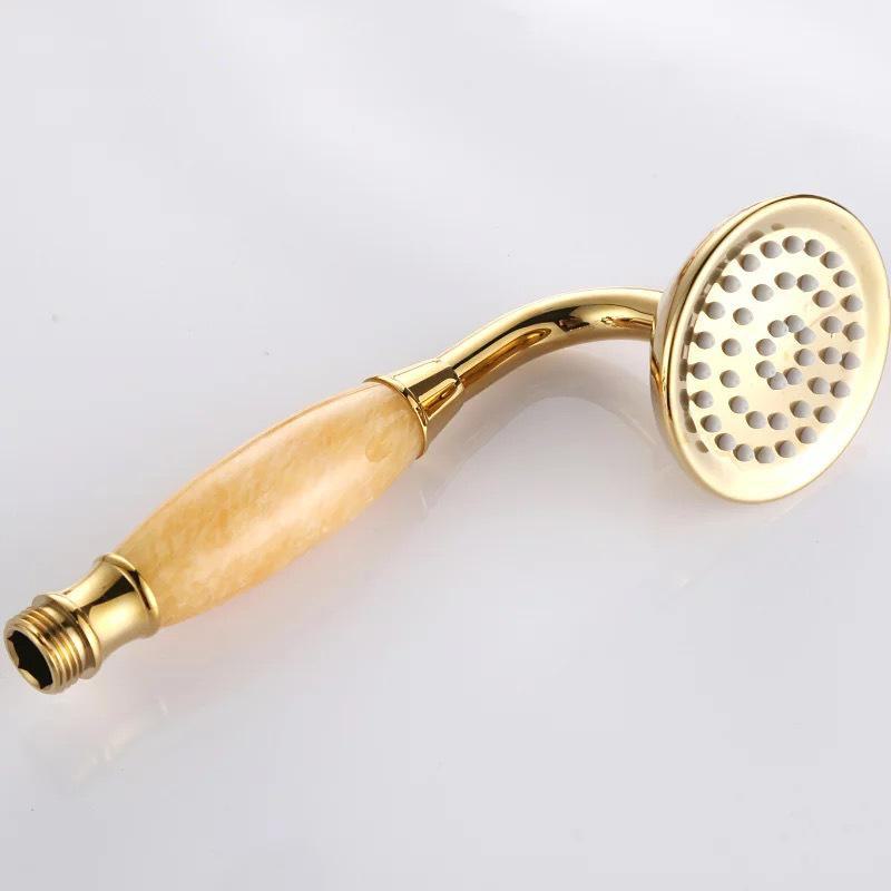 Rose Gold Stainless Steel European-Style Handheld Shower Head with Antique Black Finish