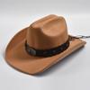 Western Cowboy Hat for Men Women Vintage Wide Brim Cowgirl Felt Hat Cloche Church Sombrero Hombre Caps