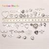 Love Heart Pendant Charm Alloy Jewelry for DIY Bracelets & Necklaces
