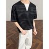 Summer Solid Color Men's Short Sleeved T-shirt Thin Business Men's Casual Sports T-shirt