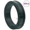 VidaXL Fil de liaison de clôture 250 m 0,9/1,4 mm Acier Vert noirâtre