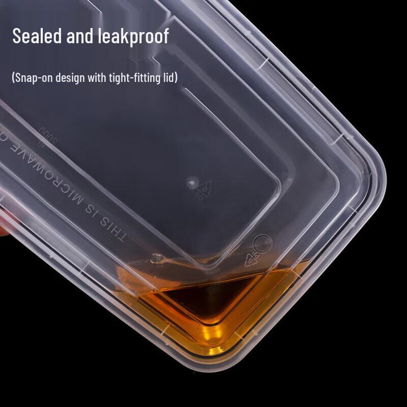 ZLIII 2800ml Disposable Square Food Containers