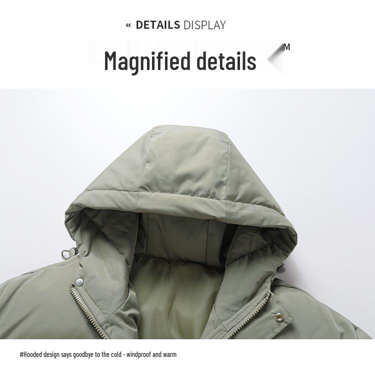 Men's Loose Hooded Puffer Jacket - Winter Hong Kong Style, Plus Size