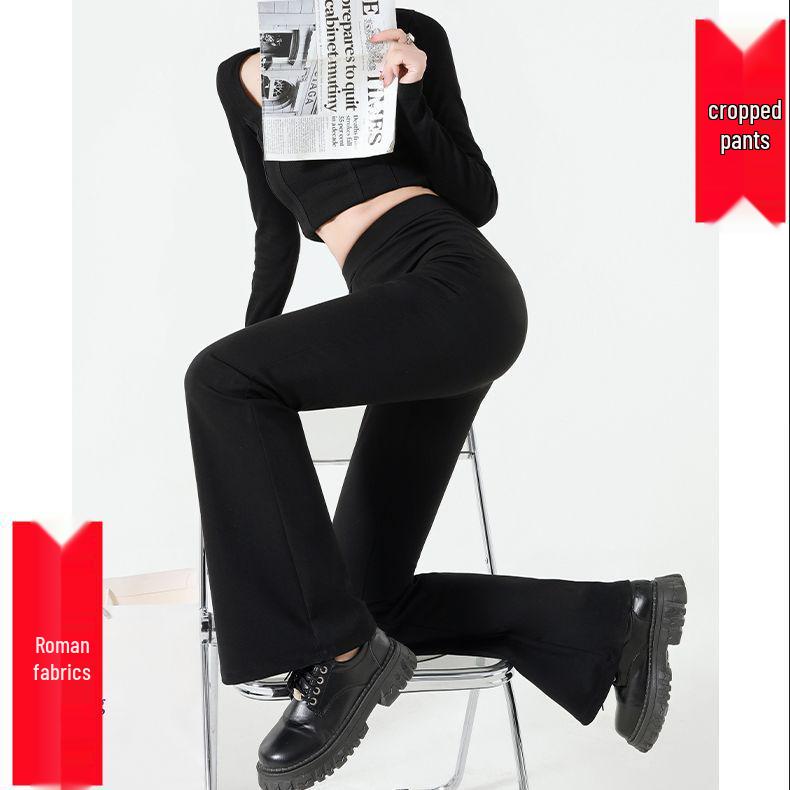

Women s High Waist Bell Bottom Pants - Tall Extended Thin Style, Plus Size, Spring & Autumn Fashion XS for 70-80 Jin