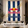 Custom Text Tapestry Red Bull Racing Print Wall Tapestry Indoor Living Room Wall Decor