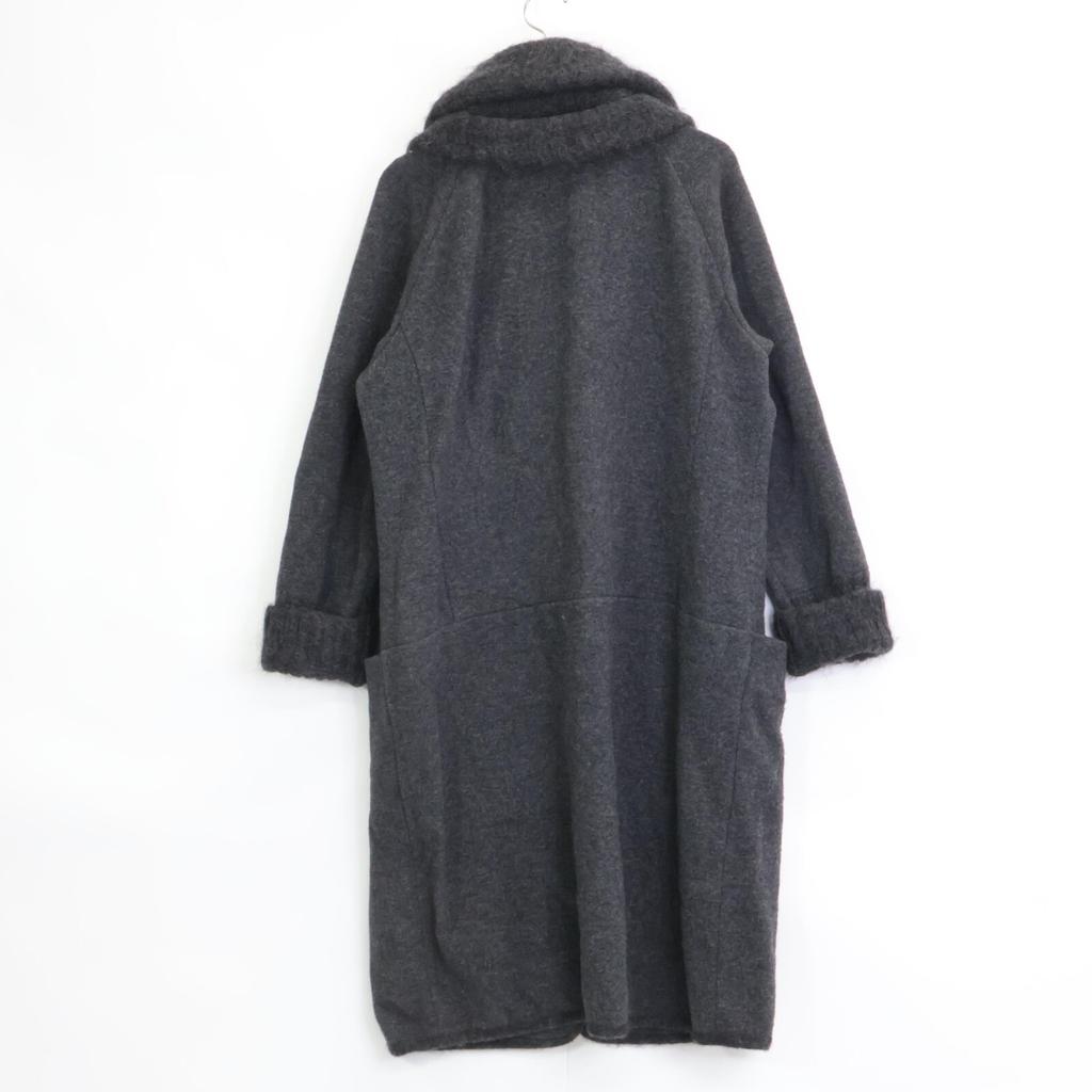 Haat HA23KD301 Gray Mohair Blend Double Ribbed Color Coat Coat 4 grayUsed