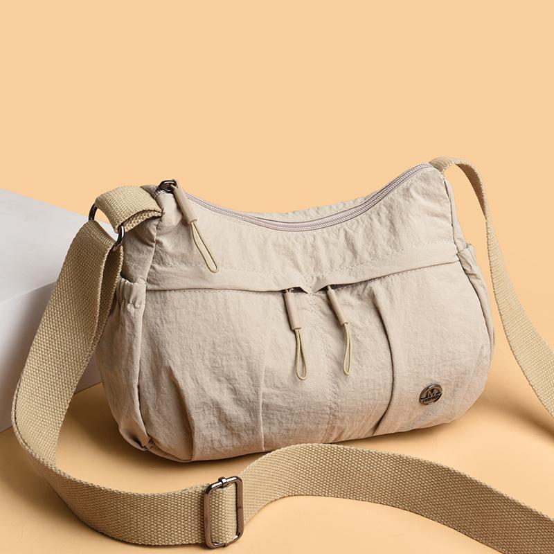 Waterproof Nylon Shoulder Bag Women Fashion Large Capacity Lightweight Crossbody Purse Simple Versatile
