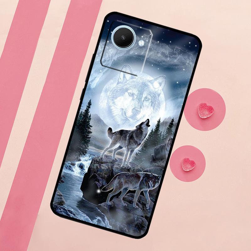 Wolf Case For Realme C33 C55 C30 C31 C35 C53 C11 C15 C25s C21Y GT Neo 5 3T 2T 9 10 11 Pro Plus