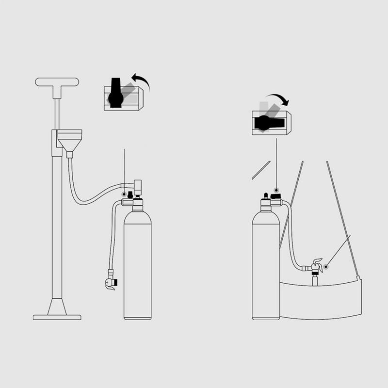 Tire Inflator Portable Vacuum Tire Booster Cylinder 200PSI Tyre Inflation Tank Pump Vacuum Compressor Portable For Mountain Road