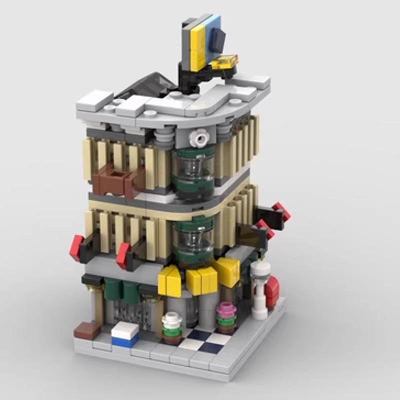 Compatible With Building Blocks MOC Mini City Street Scene Department Store Educational Assembled Building Block Model Toys