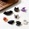 Halloween Hair Clips Cartoon for Women Girls, Acrylic Glitter Pumpkin/Ghost/Bat/Cat Reliable Clamping Force Accessories, Cute Decorative Barrettes
