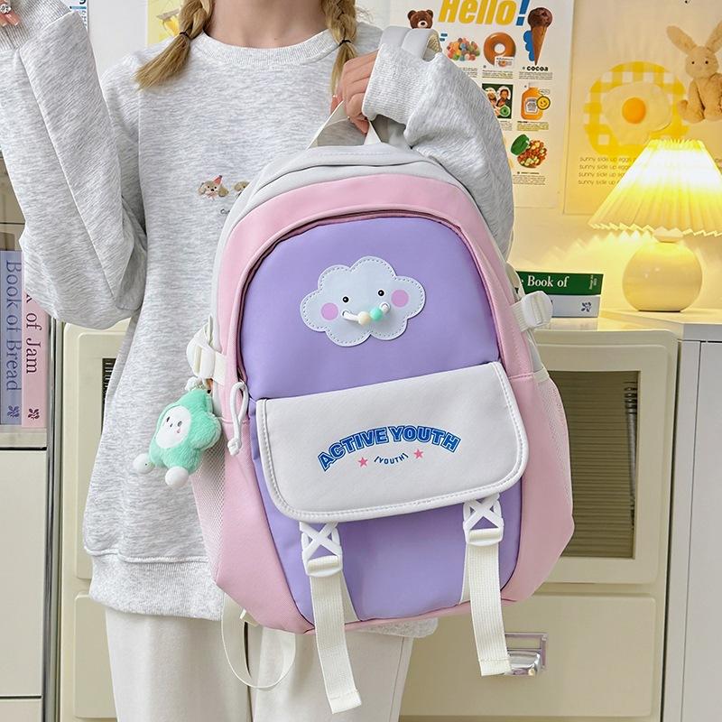 Backpack Simple Large Capacity Backpack Japanese Junior High School Students School Bag High Value Backpack Travel Backpack