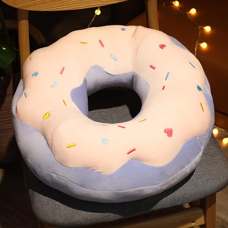 Creative Donut Throw Pillow Plush Toy Food Bagel Cushion Cushion Cake Shop Decoration Doll Doll