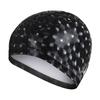 Cuffia da nuoto in PU impermeabile elastica da donna per uomo, protezione per le orecchie, capelli lunghi, cappello da piscina