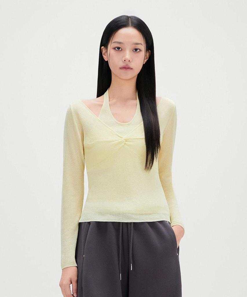 MIXXO See-Through Layered Twist Knit_Miwkag709T