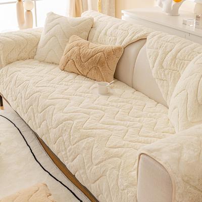 Sofakissen Winter Verdickter Winter Sofabezug High-End-Maschine Kaninchen Plüsch Sofa Handtuch Rutschfestes Handtuch
